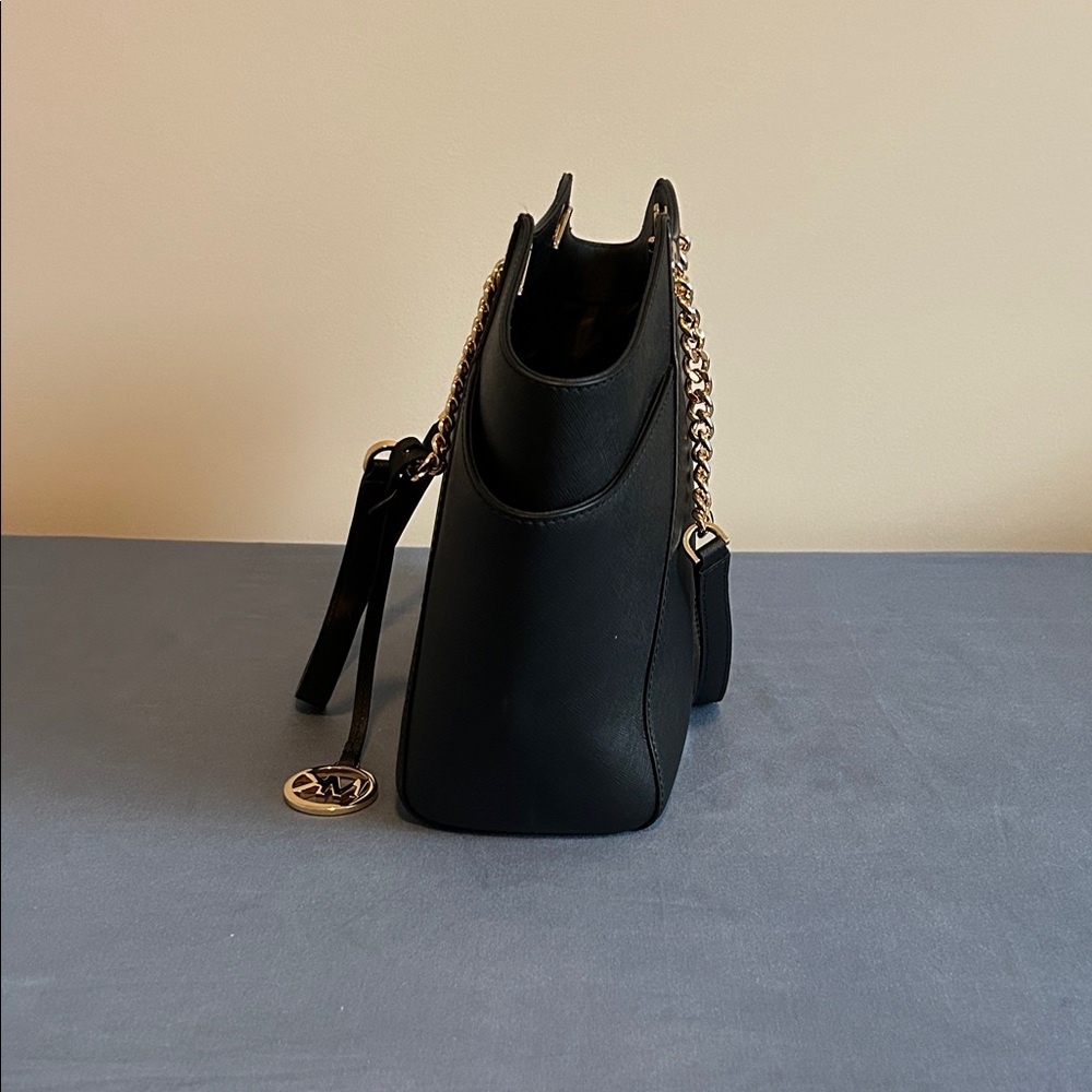 Michael Kors Black Tote with Gold Accents - Picture 2 of 8